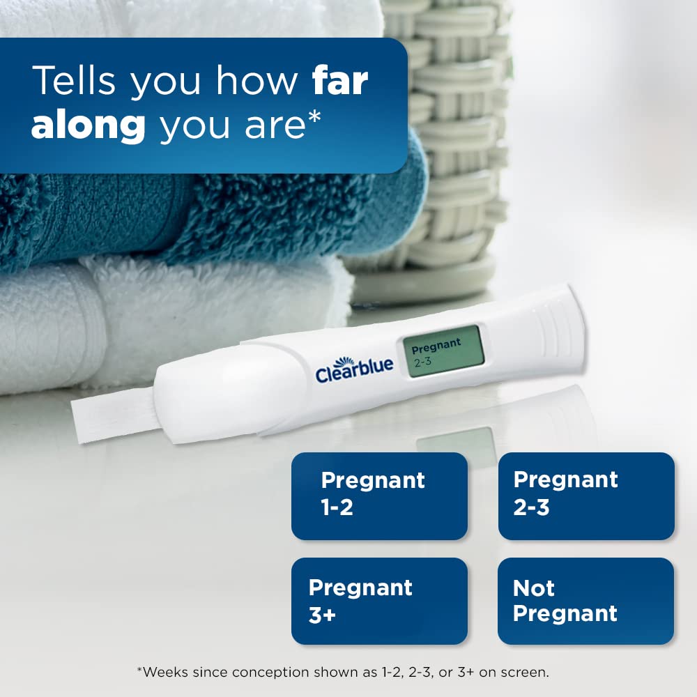 Clearblue Digital Pregnancy Test With Weeks Indicator, The Only Test That Tells You How Many Weeks, 2 Digital Tests (Pack of 1) 🍁 All In One Marketplace Canada
