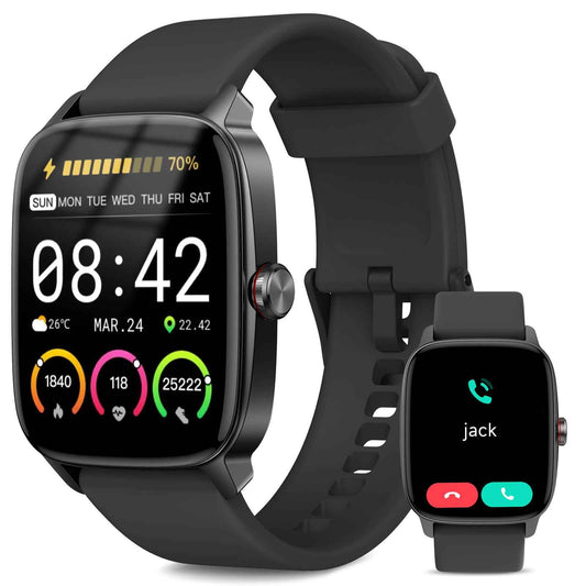 Smart Watch for Men Women, Bluetooth Call Smartwatch with AI Voice, 1.85" HD Fitness Watch, Heart Rate/Steps/Sleep Monitor, 100+ Sports Modes, IP68 Waterproof Watch for Android iOS 🍁 All In One Marketplace Canada