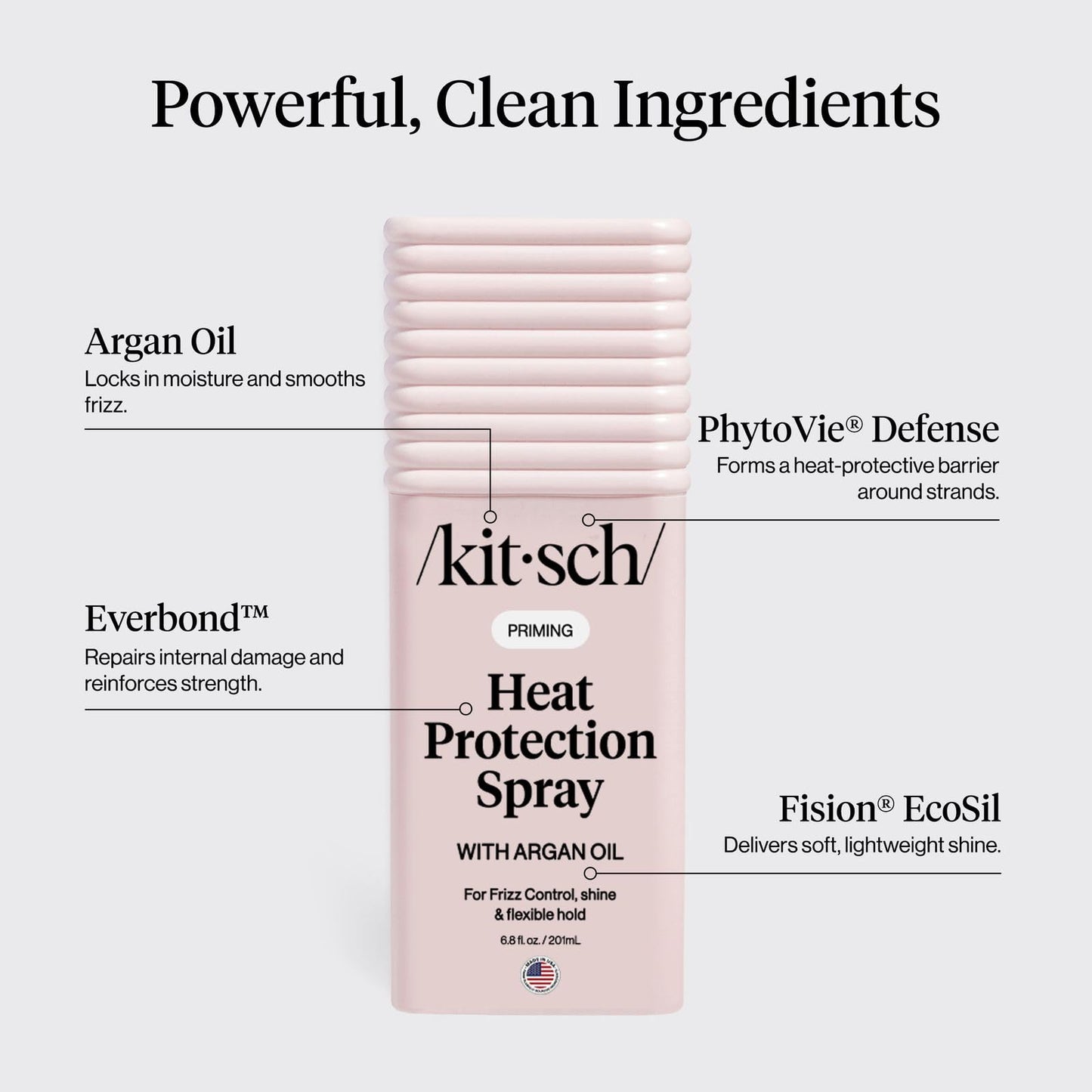 Kitsch Heat Protection Spray for Hair – Heat Protectant for Hair with Argan Oil – Styling Hair Spray for Frizz Control, Shine & Damage Protection – Protects Strands | Ideal Gifts for Women – 201ml 🍁 All In One Marketplace Canada