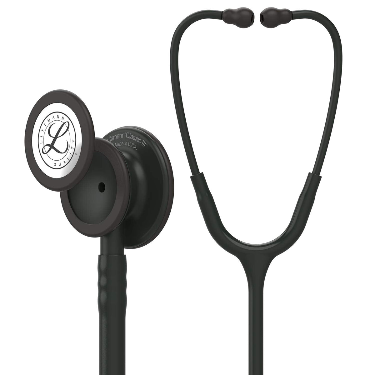 3M Littmann Classic III Monitoring Stethoscope, 5803, More Than 2X as Loud*, Weighs Less**, Stainless Steel Black-Finish Chestpiece, 69 cm (27") Black Tube, Stem and Headset 🍁 All In One Marketplace Canada