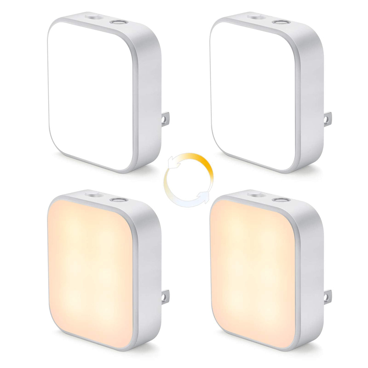 Lomotech Plug-in LED Night Light, 4 Pack Adjustment Lighting White Night Lights, Dusk to Dawn Sensor Nightlight, ETL Certified Night Lamp for Bedroom,Toilet,Stairway,Hallways (Soft White & Cool White) 🍁 All In One Marketplace Canada