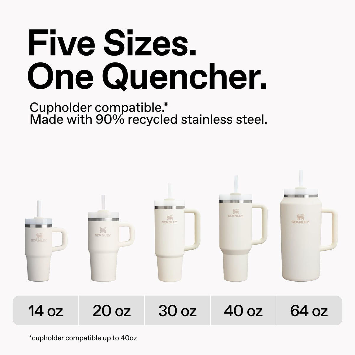 STANLEY Quencher H2.0 Tumbler with Handle and Straw 40 oz | Flowstate 3-Position Lid | Cup Holder Compatible for Travel | Insulated Stainless Steel Cup | BPA-Free | Dew Drop 🍁 All In One Marketplace Canada