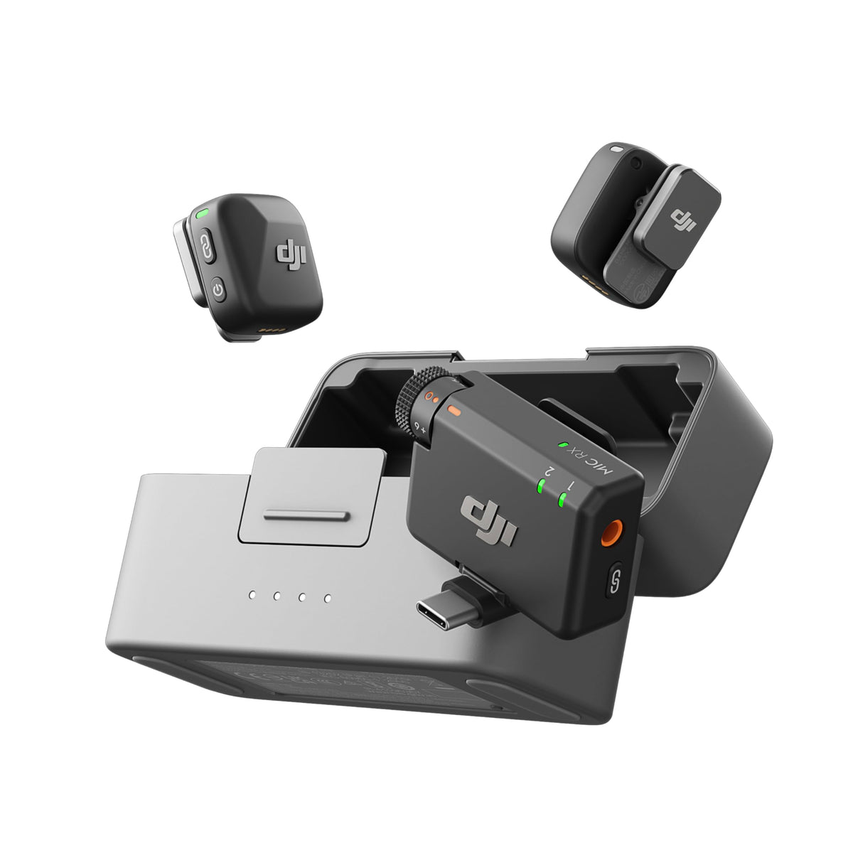 DJI Mic Mini (2 TX + 1 RX + Charging Case), Wireless Lavalier Microphone for Camera/iPhone/Android, Ultralight, Detail-Rich Audio, 48h Use, Noise Cancelling, Automatic Limiting, Vlog, Streaming 🍁 All In One Marketplace Canada