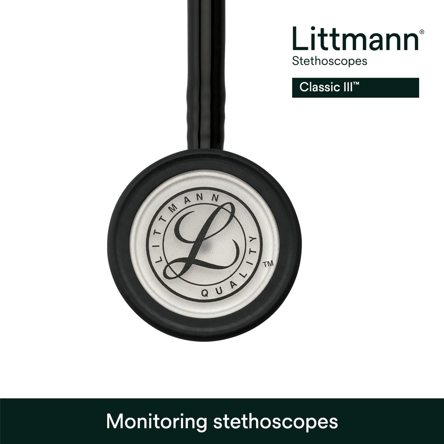 3M Littmann Classic III Monitoring Stethoscope, 5620, More Than 2X as Loud*, Weighs Less**, Stainless Steel Chestpiece, 69 cm (27") Black Tube 🍁 All In One Marketplace Canada