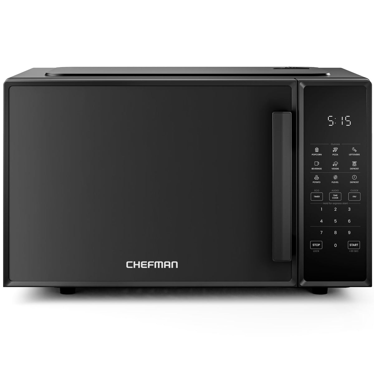 Chefman Countertop Microwave Oven 0.9 Cu. Ft., 900 Watts with 10 Power Levels, 6 Cooking Presets with One-Touch Express Cook, Eco Mode, Child Safety Lock, & Mute Button - Black 🍁 All In One Marketplace Canada