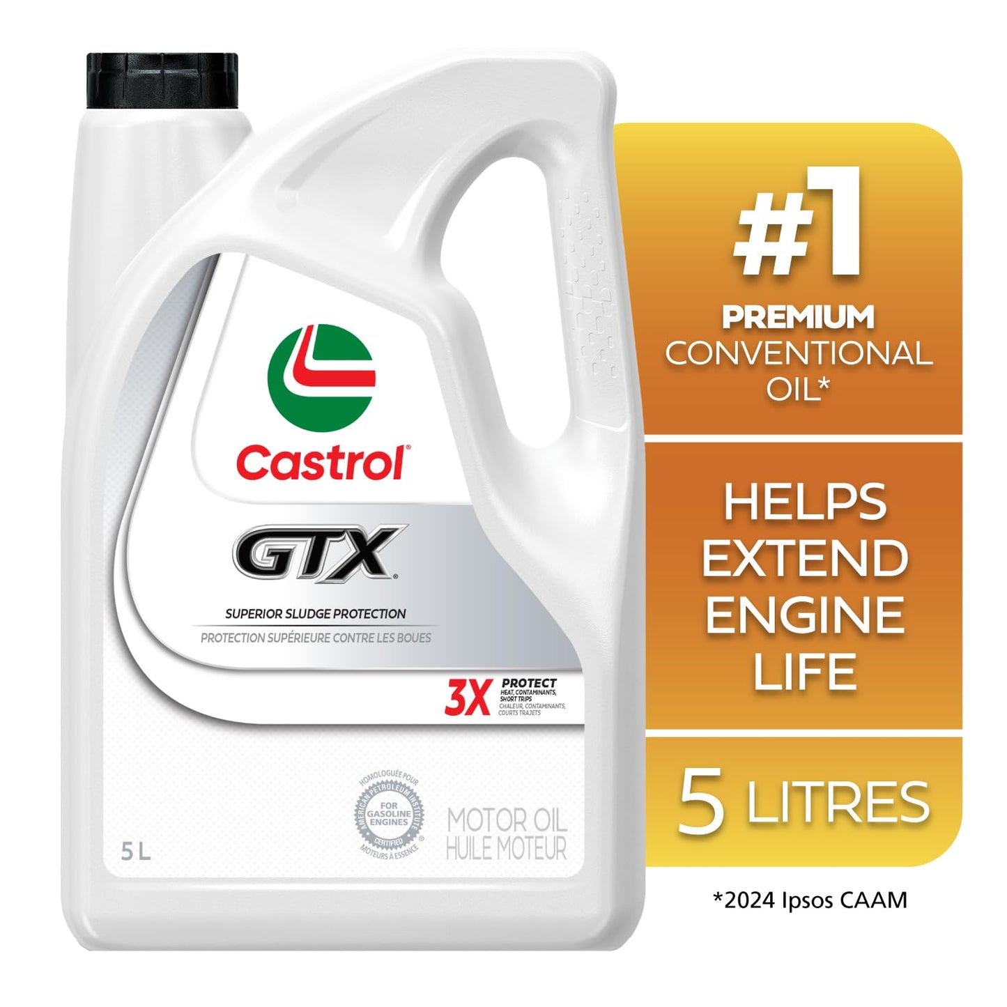 Castrol GTX Conventional 5W-30 Motor Oil, 5 Litres | Made in Canada 🍁 All In One Marketplace Canada