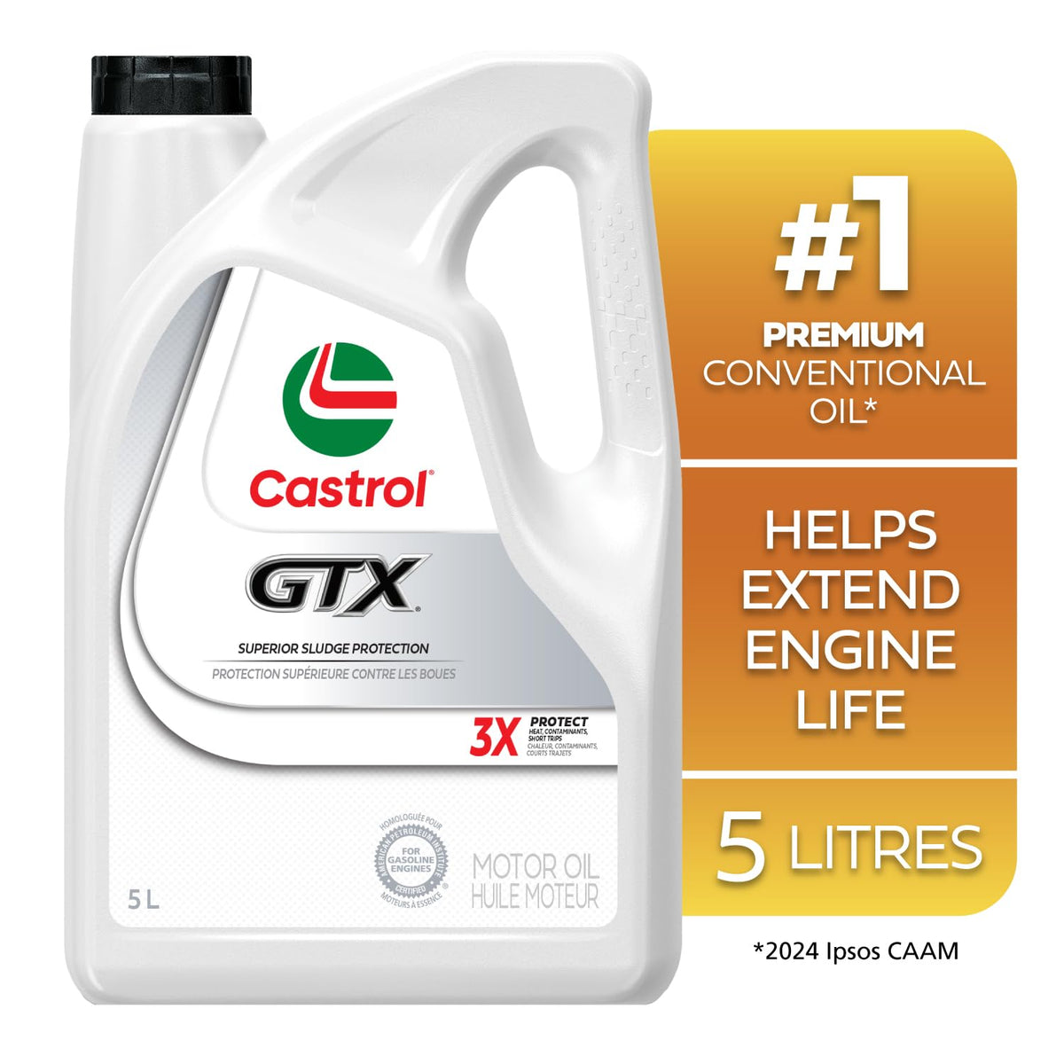 Castrol GTX 10W-30 Conventional Motor Oil, 5 Litres | Made in Canada 🍁 All In One Marketplace Canada