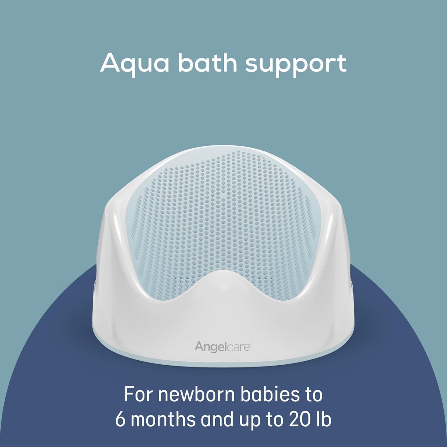 Angelcare Baby Bath Support, Aqua, for babies less than 6 months of age, Made in Canada 🍁 All In One Marketplace Canada