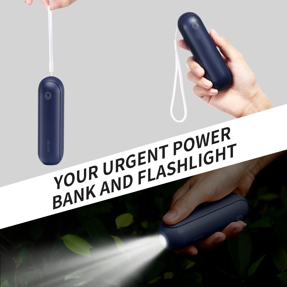 JISULIFE Portable Handheld Fan, Mini 3 In 1 with Rechargeable Battery, Personal Pocket Fan for Travel, Outdoor, USB Power Bank, Flashlight, Essential Ideal Gifts for Summer/Concert/Vacation - Blue 🍁 All In One Marketplace Canada