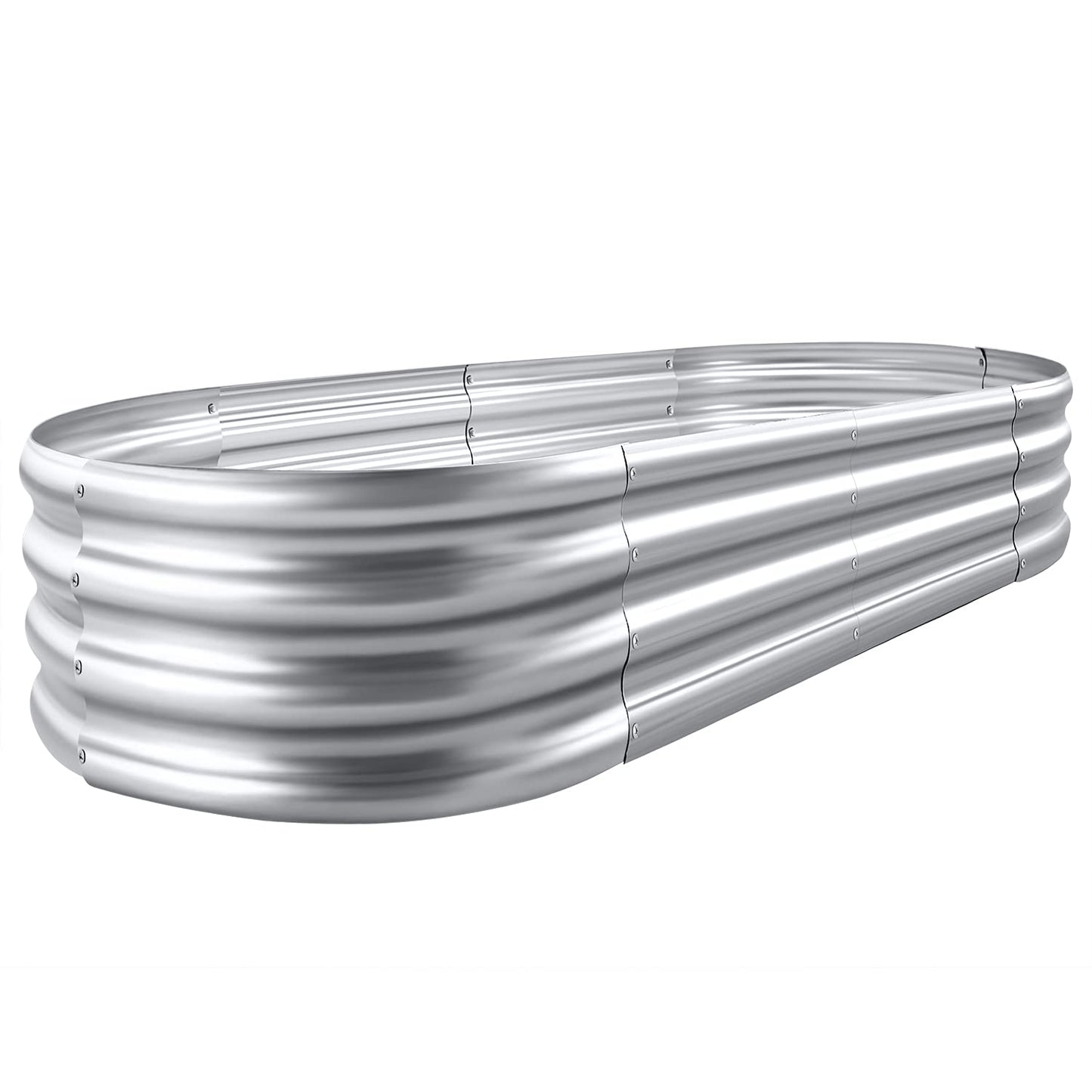 Land Guard Galvanized Raised Garden Bed Kit, Galvanized Planter Raised Garden Boxes Outdoor, Oval Large Metal Raised Garden Beds for Vegetables…… 🍁 All In One Marketplace Canada