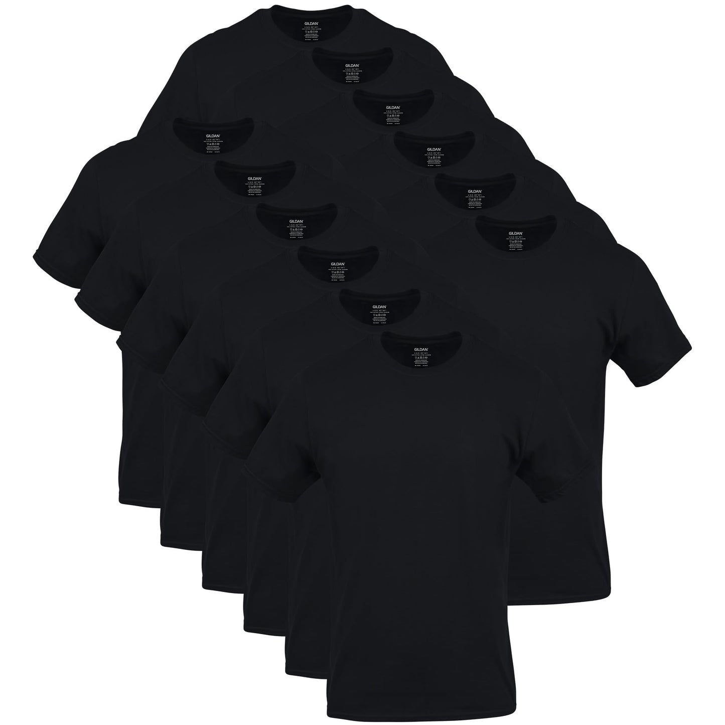 GILDAN Men's Crew T-Shirts, Multipack, Style G1100, Black (6-Pack), XX-Large 🍁 All In One Marketplace Canada