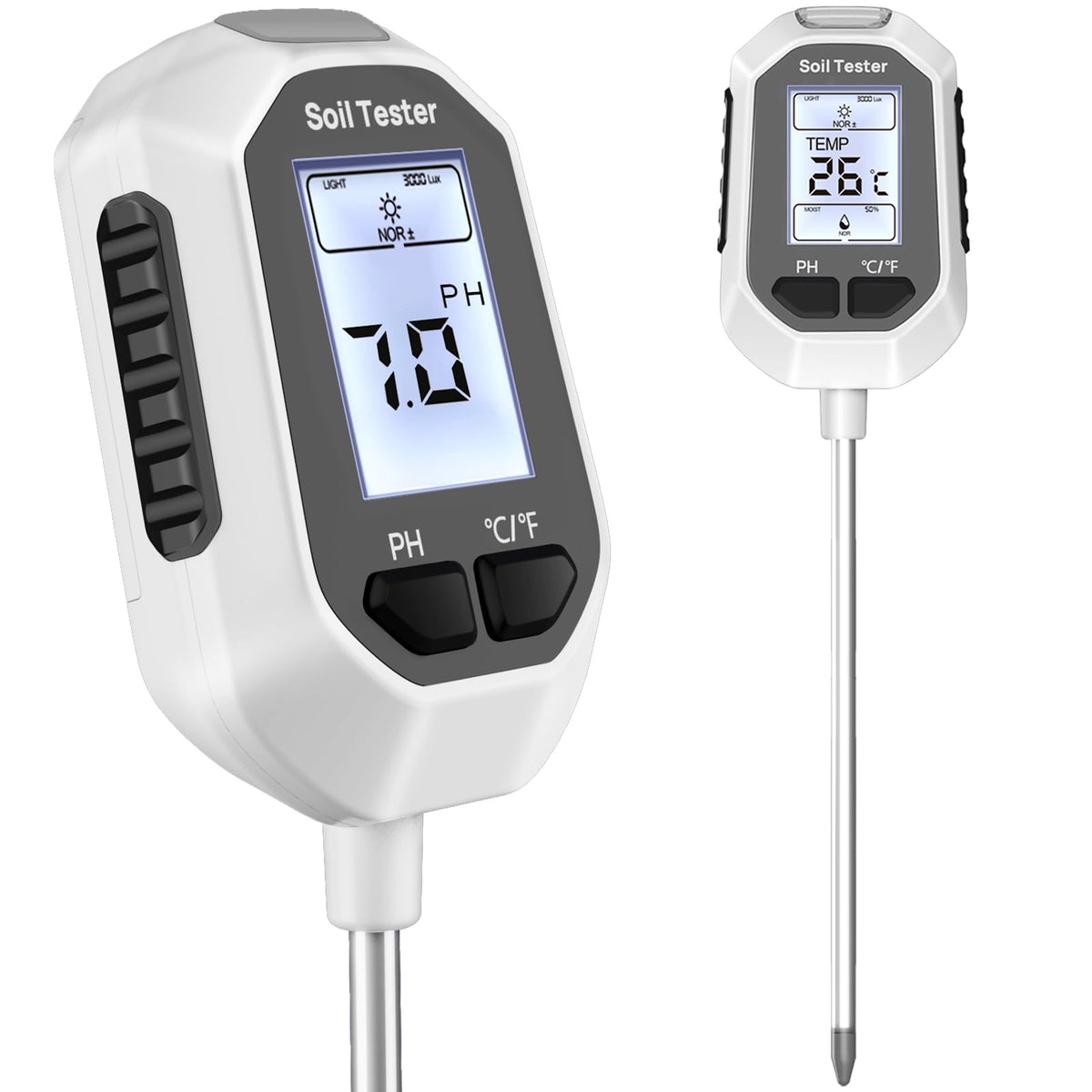 4-in-1 Soil Moisture Meter Digital Plant Temperature/Soil Moisture/PH Meter/Sunlight Intensity Backlight LCD Display Soil Test Meter for Gardening, Farming and Outdoor Plants 🍁 All In One Marketplace Canada