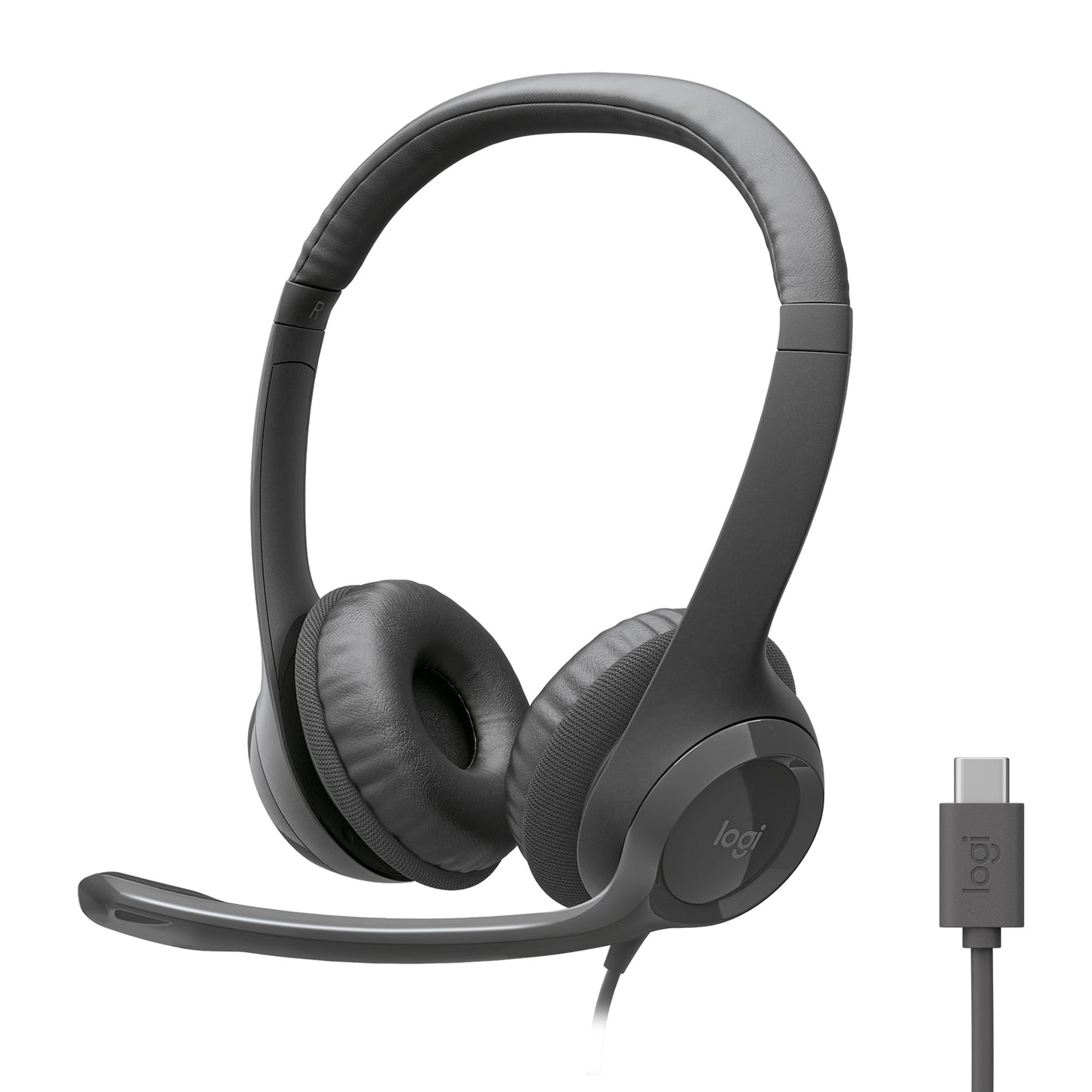 Logitech H391 Wired Headset for PC/Laptop, Stereo Headphones with Noise Canceling Microphone, USB-C, in-Line Controls, Works with Chromebook - Graphite 🍁 All In One Marketplace Canada