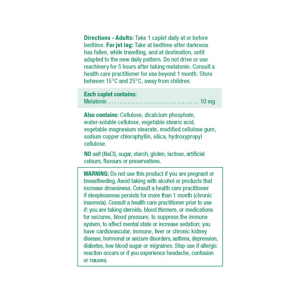 Jamieson Melatonin 10 mg Maximum Strength, 100 Bi-Layer Caplets, Dual-Action Timed Released, Improves Sleep Quality and Duration, Helps Reset the Body's Sleep-Wake Cycle. Vegetarian, Proudly Canadian 🍁 All In One Marketplace Canada