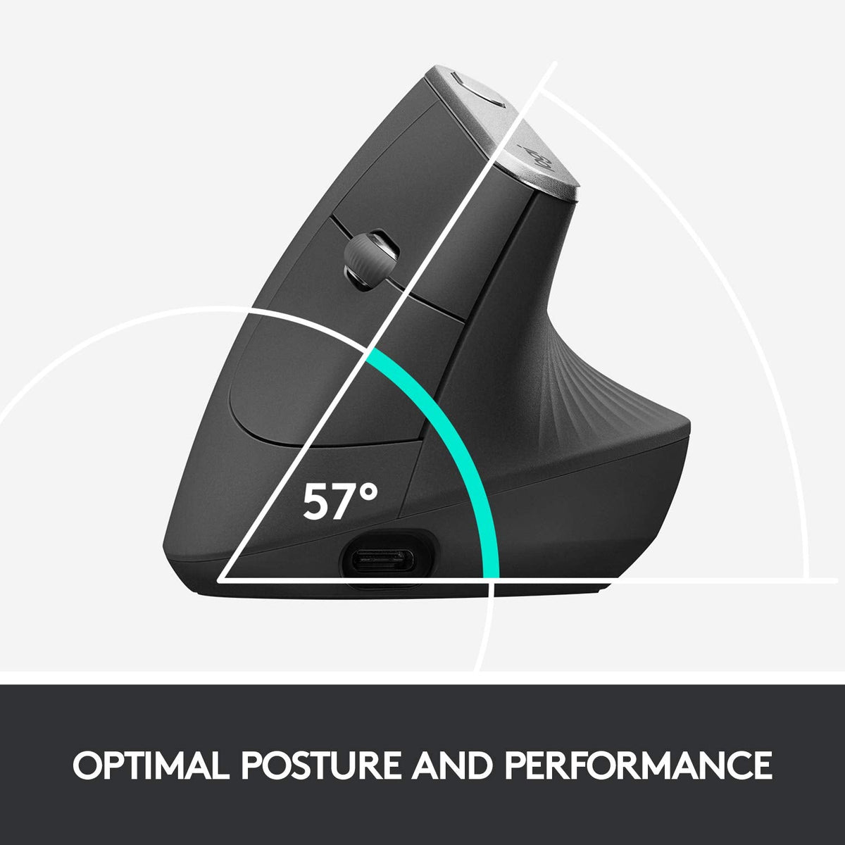 Logitech MX Vertical Wireless Mouse – Ergonomic Design Reduces Muscle Strain, Move Content Between 3 Windows and Apple Computers, Rechargeable, Graphite 🍁 All In One Marketplace Canada