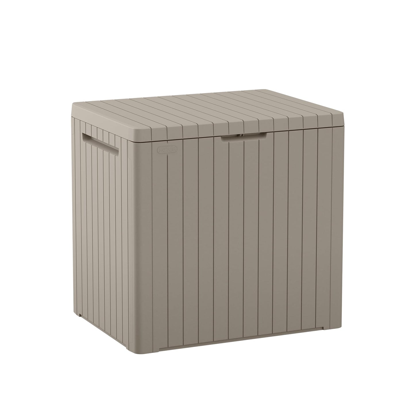 Keter City 30 Gallon Resin Outdoor Storage Box and Patio Furniture Side Table for Pool and Garden Accessories, Beige 🍁 All In One Marketplace Canada