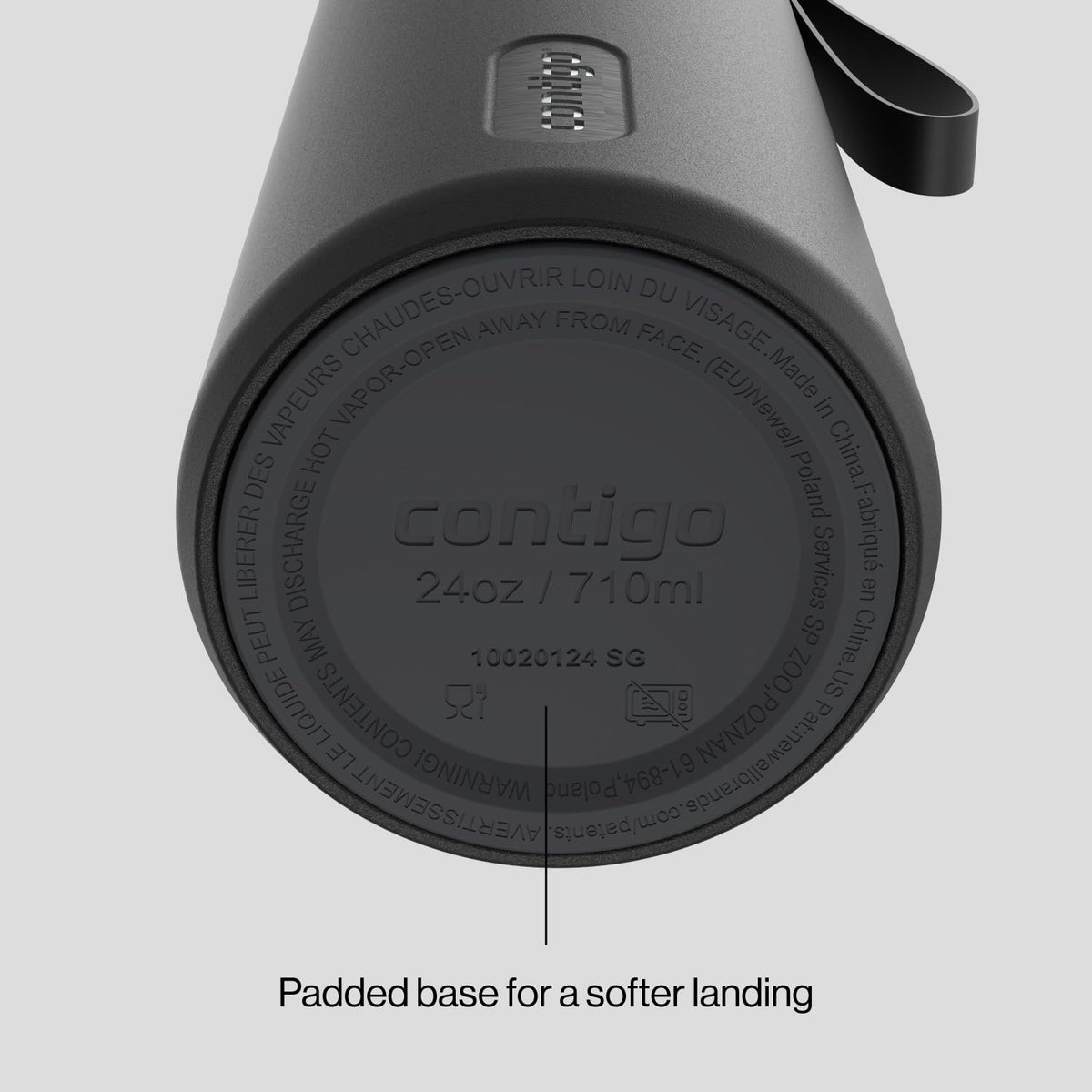 Contigo SnapSeal 24 oz Water Bottle w/Carry Strap & Reusable Straw | Vacuum-Insulated Stainless Steel for Hot & Cold Drinks | Spill-Proof Lid | BPA & Lead-Free | Dishwasher Safe 🍁 All In One Marketplace Canada