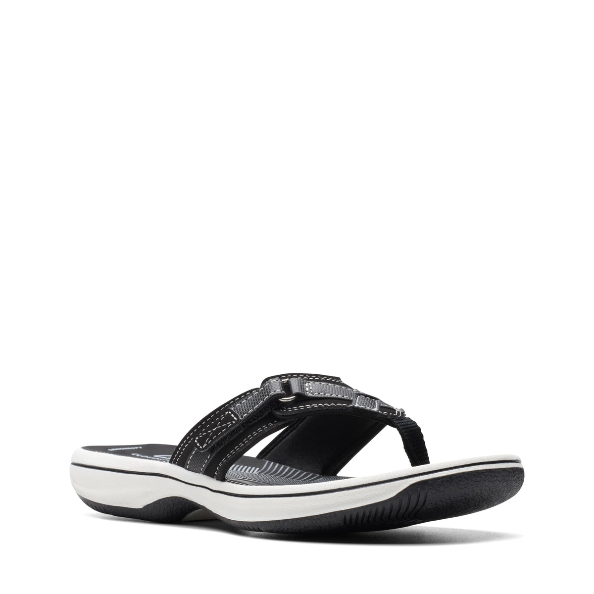 Clarks Women's Breeze Sea Flip-Flop, Black Synthetic, 10 🍁 All In One Marketplace Canada