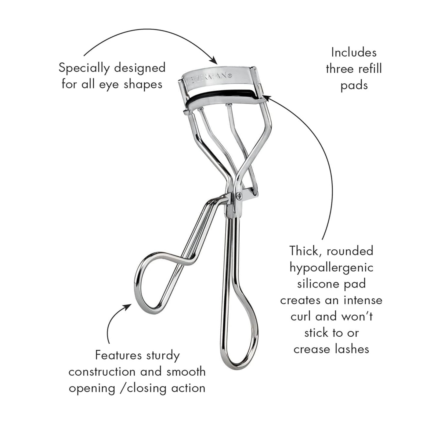 Tweezerman Classic Eyelash Curler, stainless steel, 1 Count (Pack of 1) 🍁 All In One Marketplace Canada