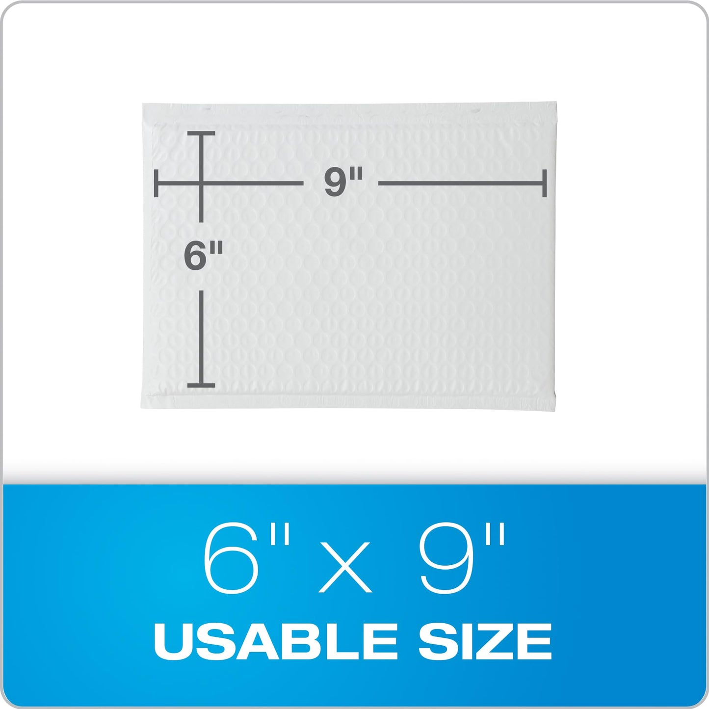 Quality Park Bubble Mailers, 6 x 9 Shipping Envelopes, Water Resistant White Poly Padded Envelopes, Redi-Strip Peel Off Closure, 50 Per Box (QUA85856) 🍁 All In One Marketplace Canada