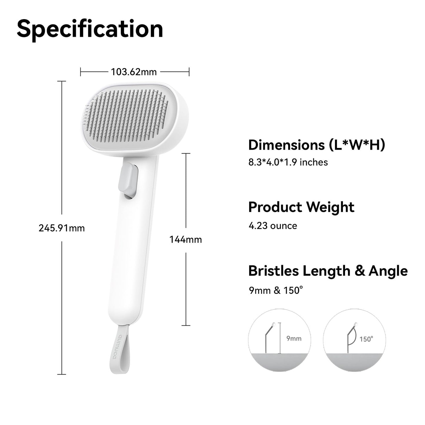 aumuca Cat Brush Dog Brush for Shedding, Cat Brushes for Long or Short Haired Cats, Dog Hair Brush Cat Grooming Brush Cat Comb Cat Deshedding Brush Easily Removes Mats, Tangles, and Loose Fur, White 🍁 All In One Marketplace Canada
