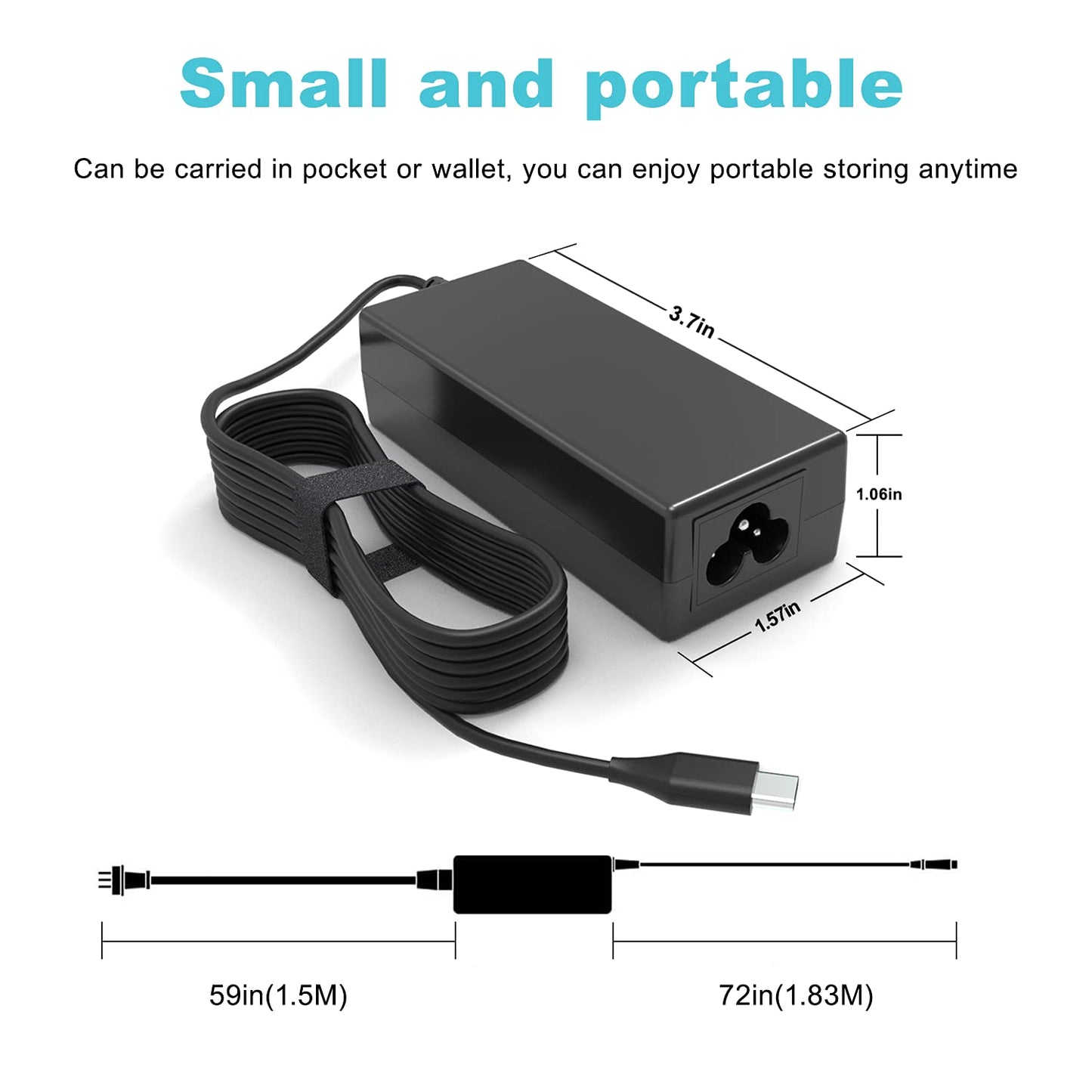 GDTOWD Universal 45W USB C Chromebook Charger Compatible with HP Acer Lenovo Asus Samsung Dell Google,Chromebook Laptop Type C AC Adapter Fast Charging 🍁 All In One Marketplace Canada