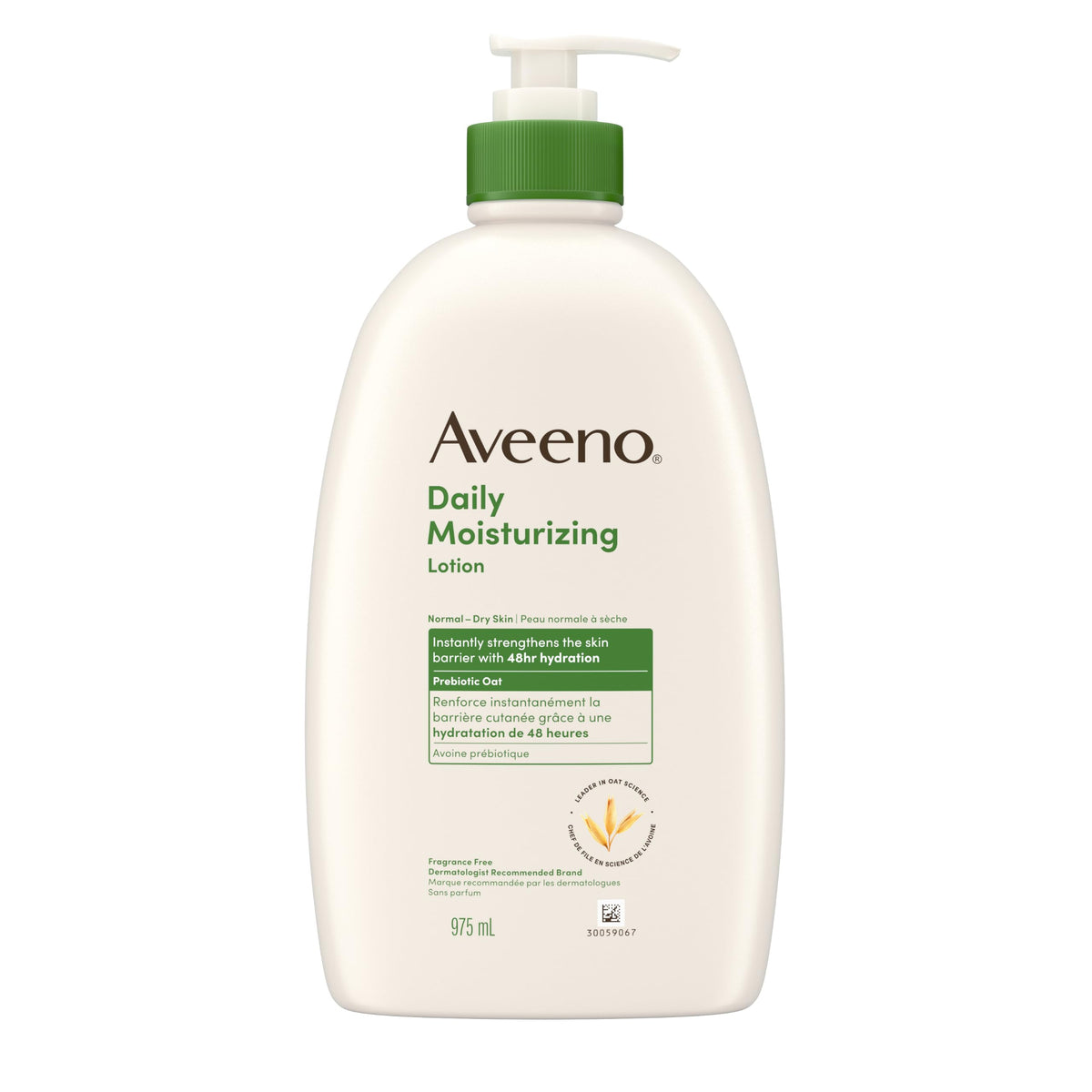 Aveeno Daily Moisturizing Body Lotion with Soothing Prebiotic Oat, Gentle Lotion Nourishes Dry Skin With Moisture, Paraben-, Dye- & Fragrance-Free, Non-Greasy & Non-Comedogenic, 975 ml 🍁 All In One Marketplace Canada