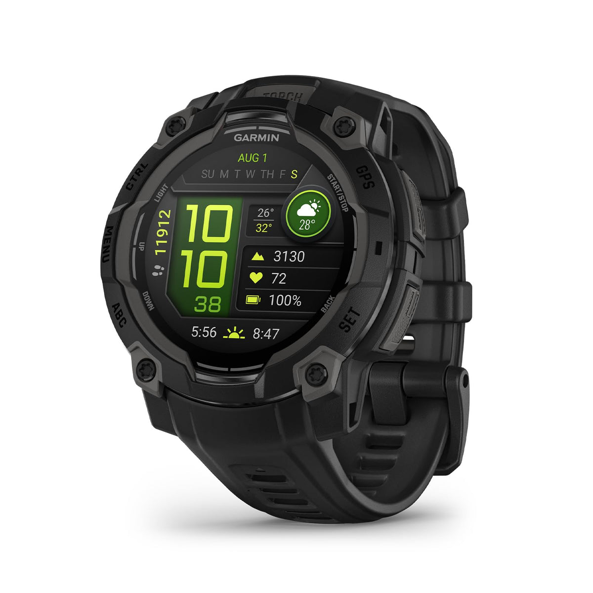 Garmin Instinct® 3 45mm, AMOLED Display, Rugged Outdoor GPS Smartwatch, Metal-Reinforced Bezel, Built-in Flashlight, Up to 18 Days of Battery Life, Black 🍁 All In One Marketplace Canada