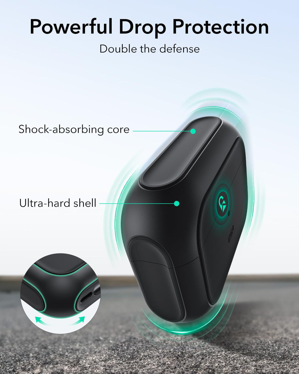 ESR for AirPods Pro 3 Case, Compatible with AirPods Pro Case 3rd Generation (2025), Compatible with MagSafe, Full Drop Protection Cover with Lanyard, Black 🍁 All In One Marketplace Canada