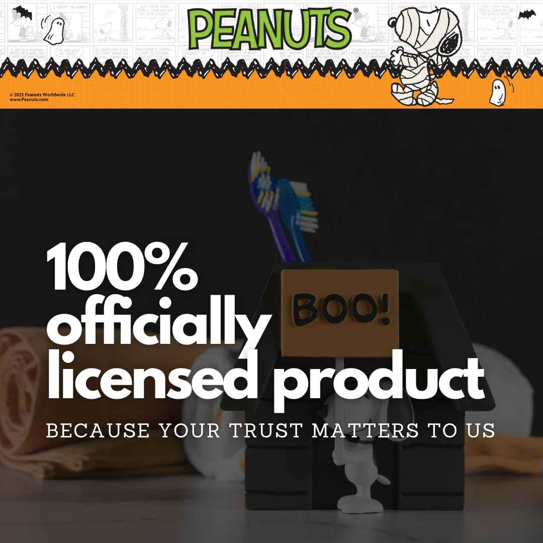 Peanuts Snoopy Halloween Toothbrush Holder - Makeup Brushes/Pens Tumbler, (Official Peanuts Product) by Franco