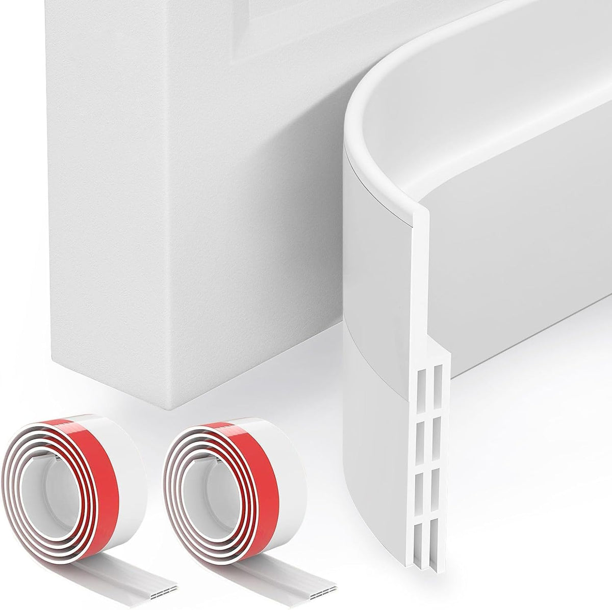 GroTheory 2 Pack Door Draft Stopper, Under Door Draft Blocker, Soundproof Weather Stripping Door Seal, 2"" W x 39"" L, White 🍁 All In One Marketplace Canada