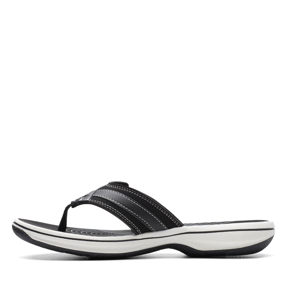 Clarks Women's Breeze Sea Flip-Flop, Black Synthetic, 10 🍁 All In One Marketplace Canada