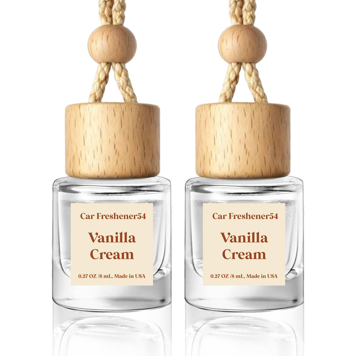 HoogaLife Car Air Fresheners Diffuser 2 Pack Hanging Air Fresheners Diffuser - Vanilla Cream Fragrance Oil Air Diffuser for Car, 45+ Days Long Lasting Fragrance Made in USA 🍁 All In One Marketplace Canada