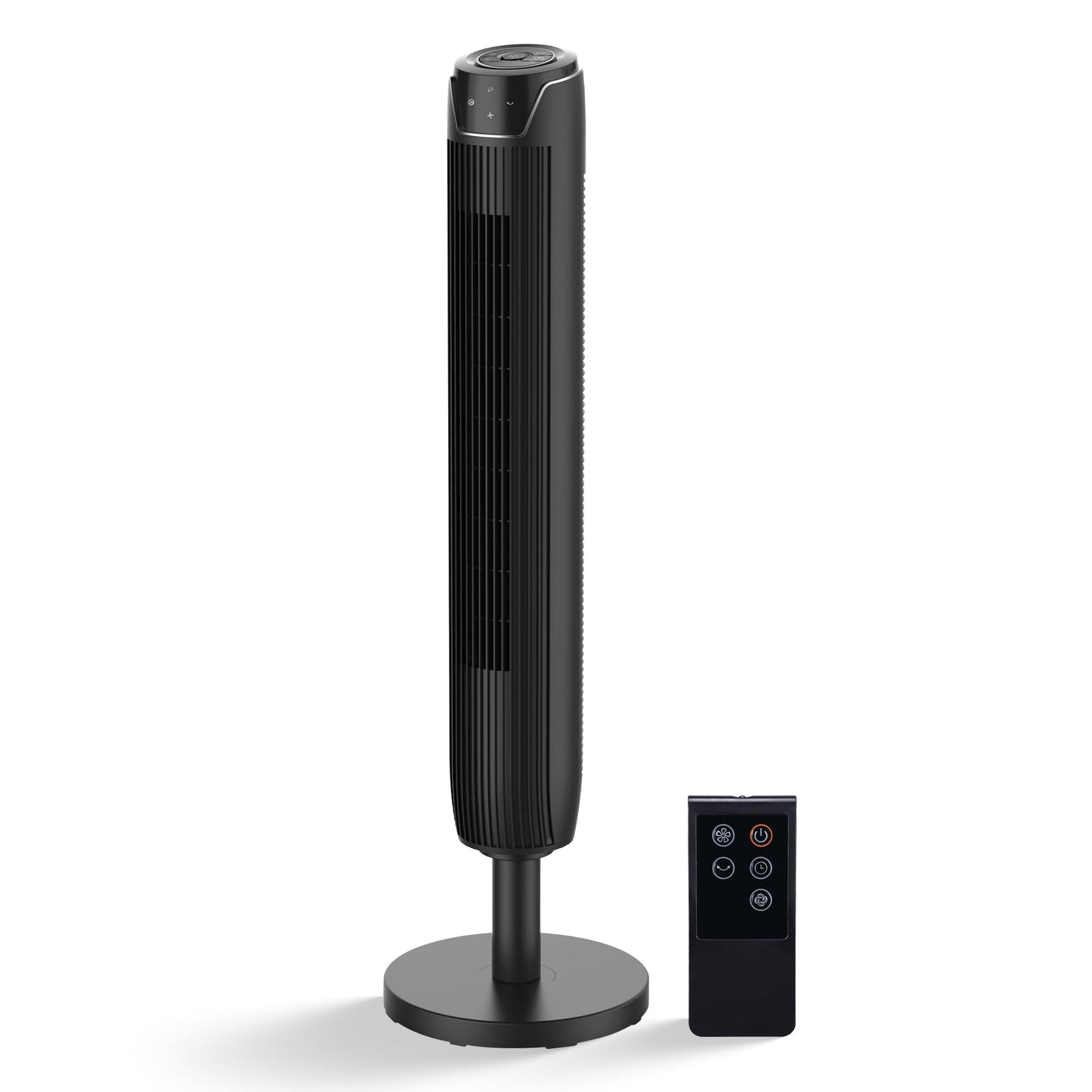 Senville 42" Oscillating Tower Fan for Bedroom, Remote, Bladeless, Quiet, 3 Modes, 7-Hour Timer, LED Display, Black 🍁 All In One Marketplace Canada