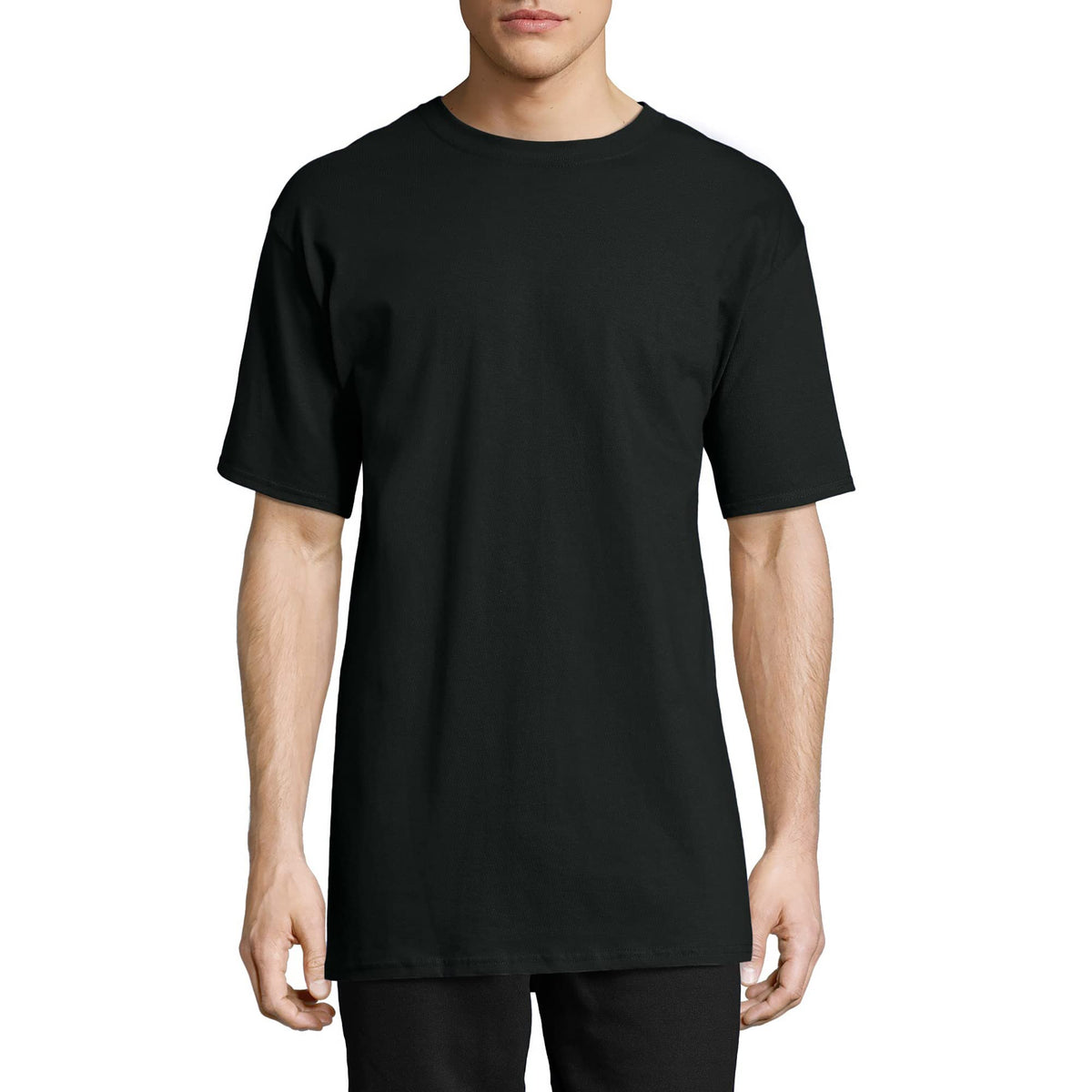 Hanes Size Men's Beefy Short Sleeve Tee Value Pack (2-Pack), Black, X-Large/Tall 🍁 All In One Marketplace Canada