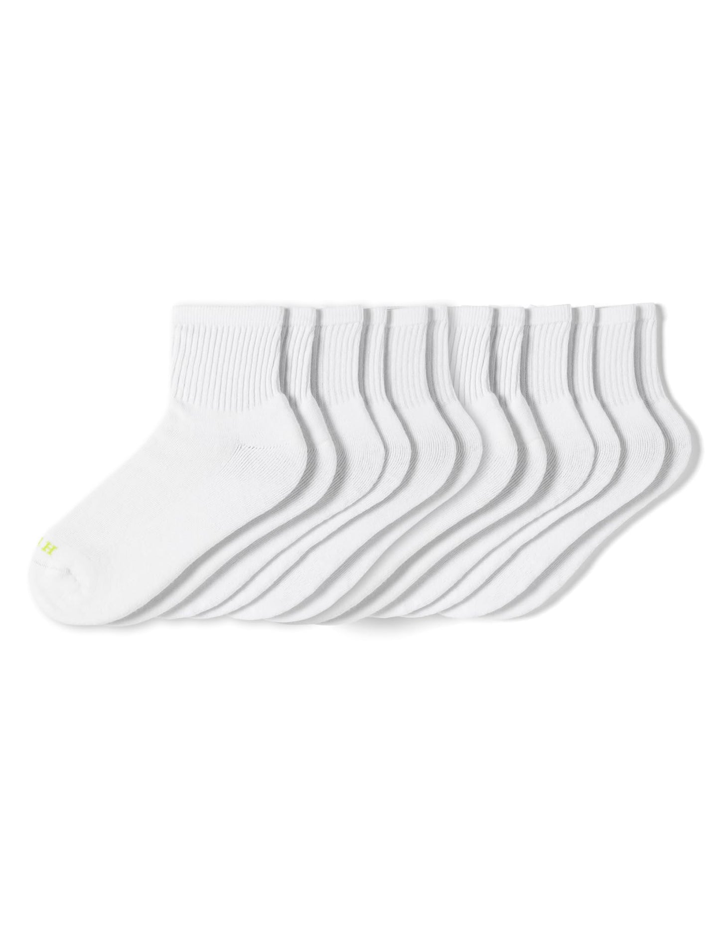 Hue Women's Mini Crew Sock 6 Pair Pack, White - 6 Pair Pack, One Size 🍁 All In One Marketplace Canada