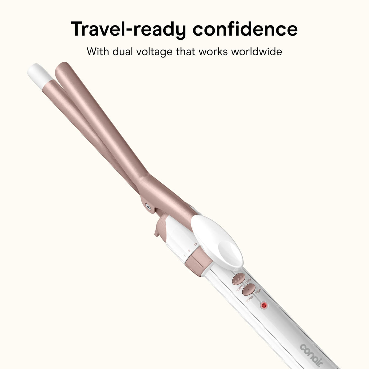 Conair Double Ceramic Curling Iron, 1/2-inch Curling Iron, White/Rose Gold 🍁 All In One Marketplace Canada