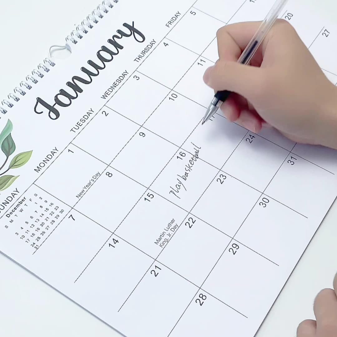 Wall Calendar 2026-2027, 15X12 inch Large Calendar Family Personl Organizer, 21 Months Runs from April 2026 through December 2027, Perfect for Organizing for Office Home (Leaf) 🍁 All In One Marketplace Canada