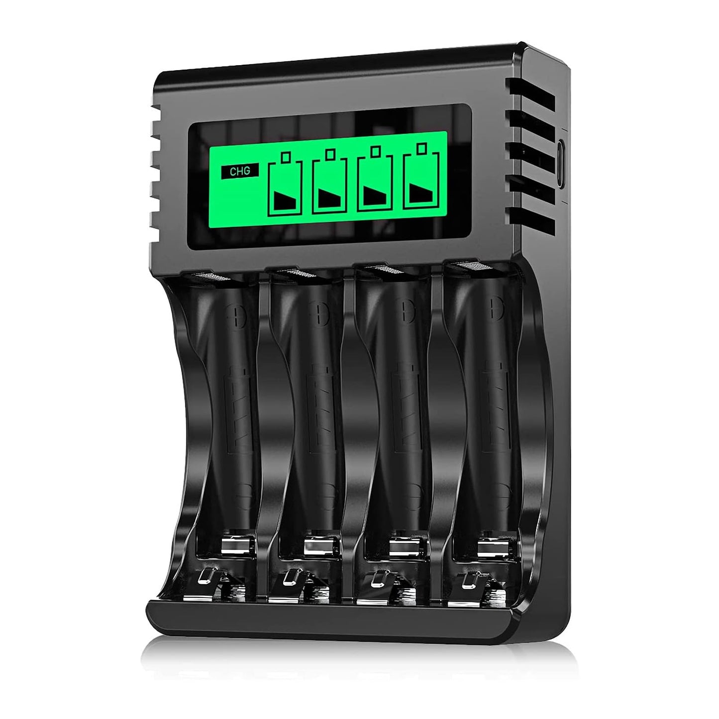 POWEROWL AA AAA Rechargeable Battery Charger, 4 Bay LCD Smart Battery Charger for Ni-MH AA AAA Rechargeable Batteries, Independent Slot & USB Fast Charging 🍁 All In One Marketplace Canada