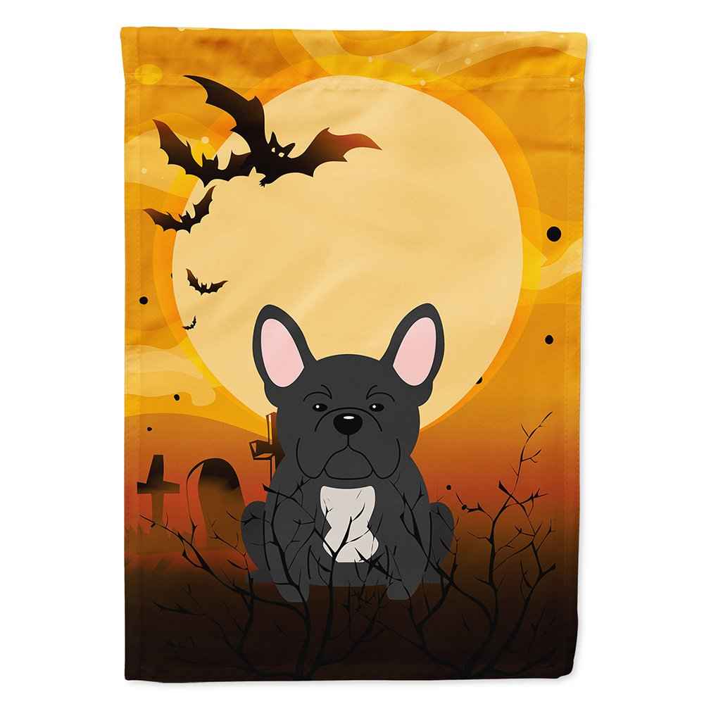 Caroline's Treasures BB4280CHF Halloween French Bulldog Black Canvas House Size Flag, Large, Multicolor
