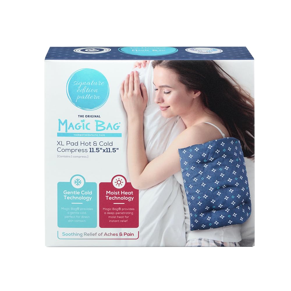 Magic Bag Signature Edition Extra Large Pad Hot & Cold Compress, Hot/Cold Therapy for Back and Shoulder Pain Relief, Cordless Hot Cold Compress, 28 x 29 cm (11" x 11.5") 🍁 All In One Marketplace Canada