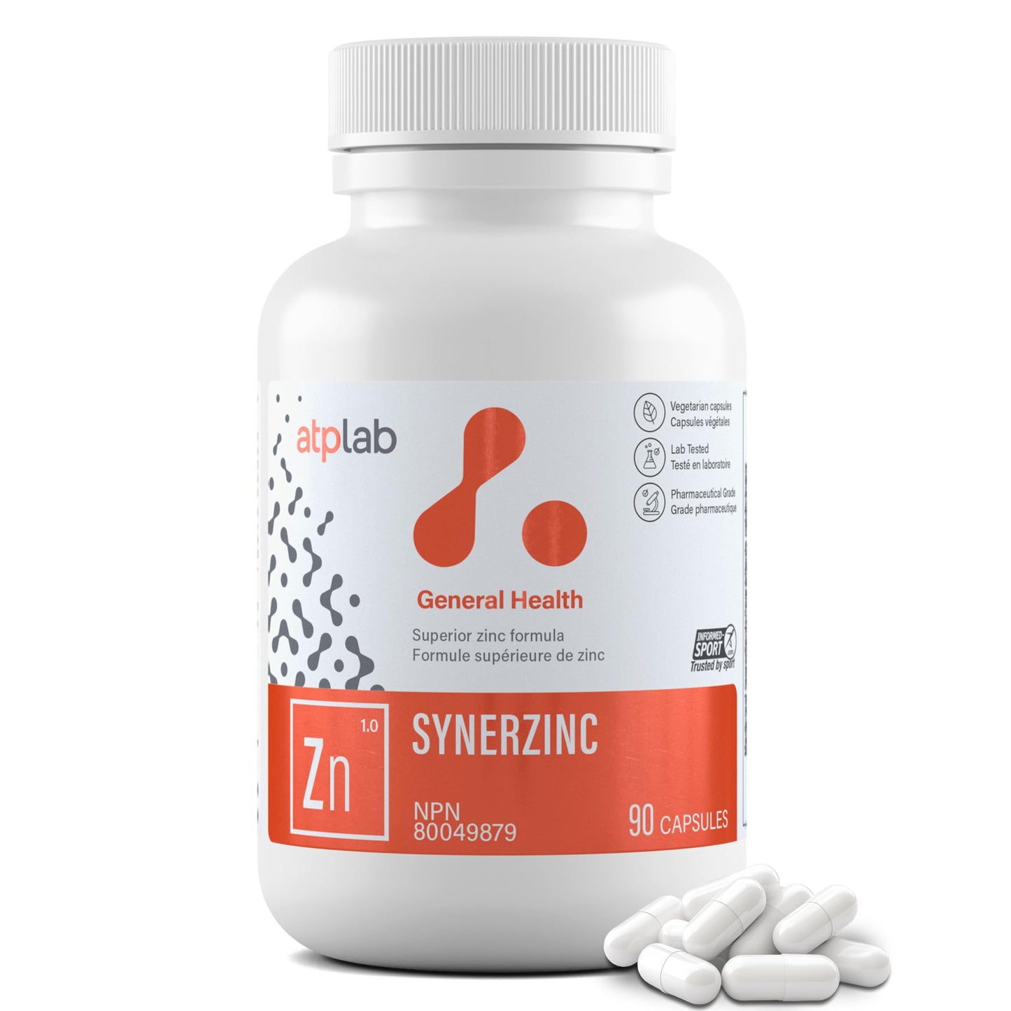 ATP LAB - Synerzinc, 90 Capsules 90-Day Supply - Zinc Supplement An Essential Mineral - Helps to Maintain Healthy Skin and Immune Function - Helps to Produce and Repair Connective Tissue 🍁 All In One Marketplace Canada