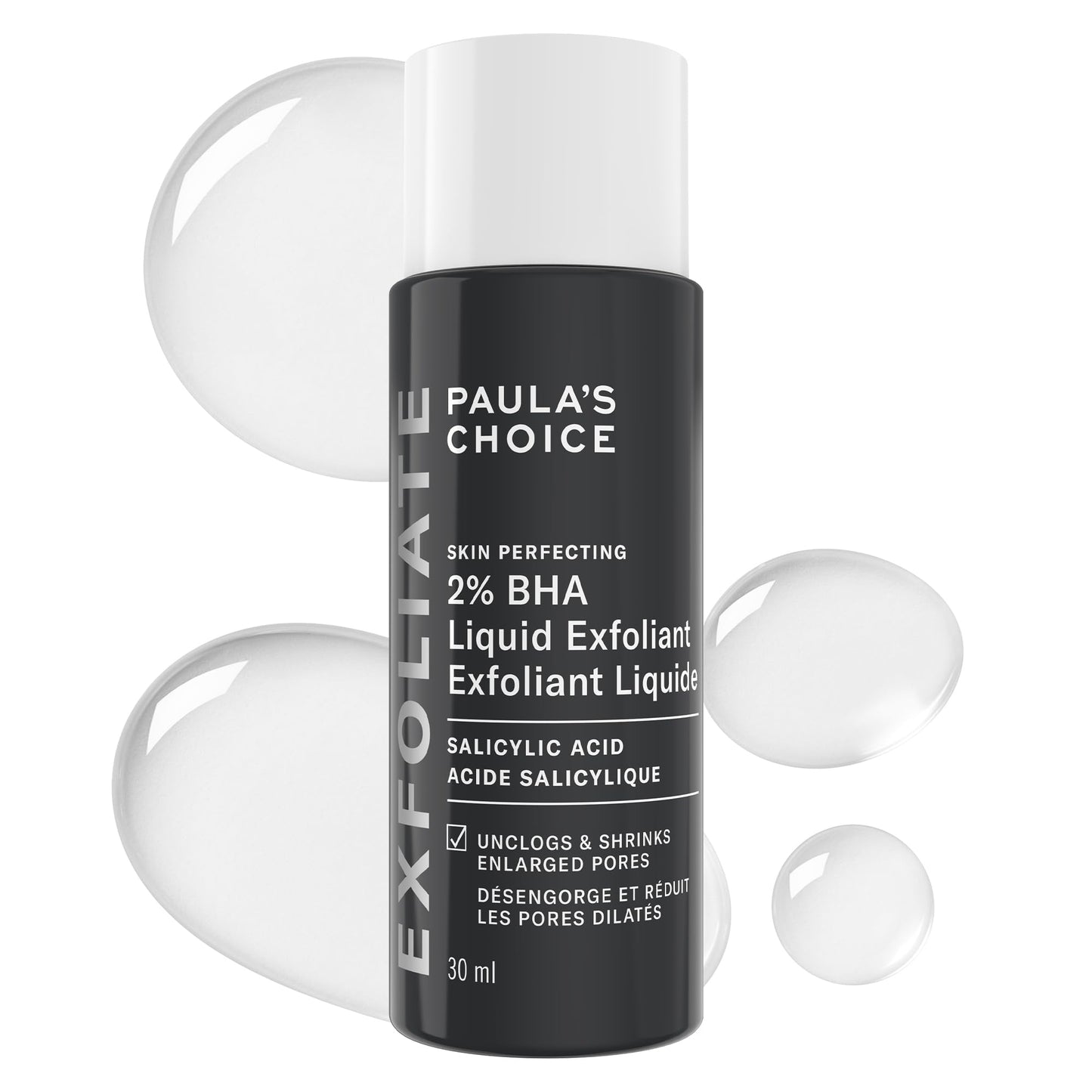 Paula's Choice SKIN PERFECTING 2% BHA Liquid Salicylic Acid Exfoliant, Daily Facial Exfoliator for Enlarged Pores, Wrinkles & Fine Lines, Fragrance-Free, Travel Size - 30 ml 🍁 All In One Marketplace Canada