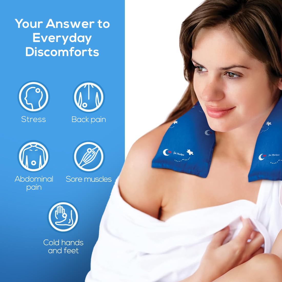 The Original Magic Bag Extended Compress, Hot/Cold Therapy for Stomach Pain Relief, Cordless Hot Cold Compress, 50 x 14 cm (19.7" X 5.5") 🍁 All In One Marketplace Canada