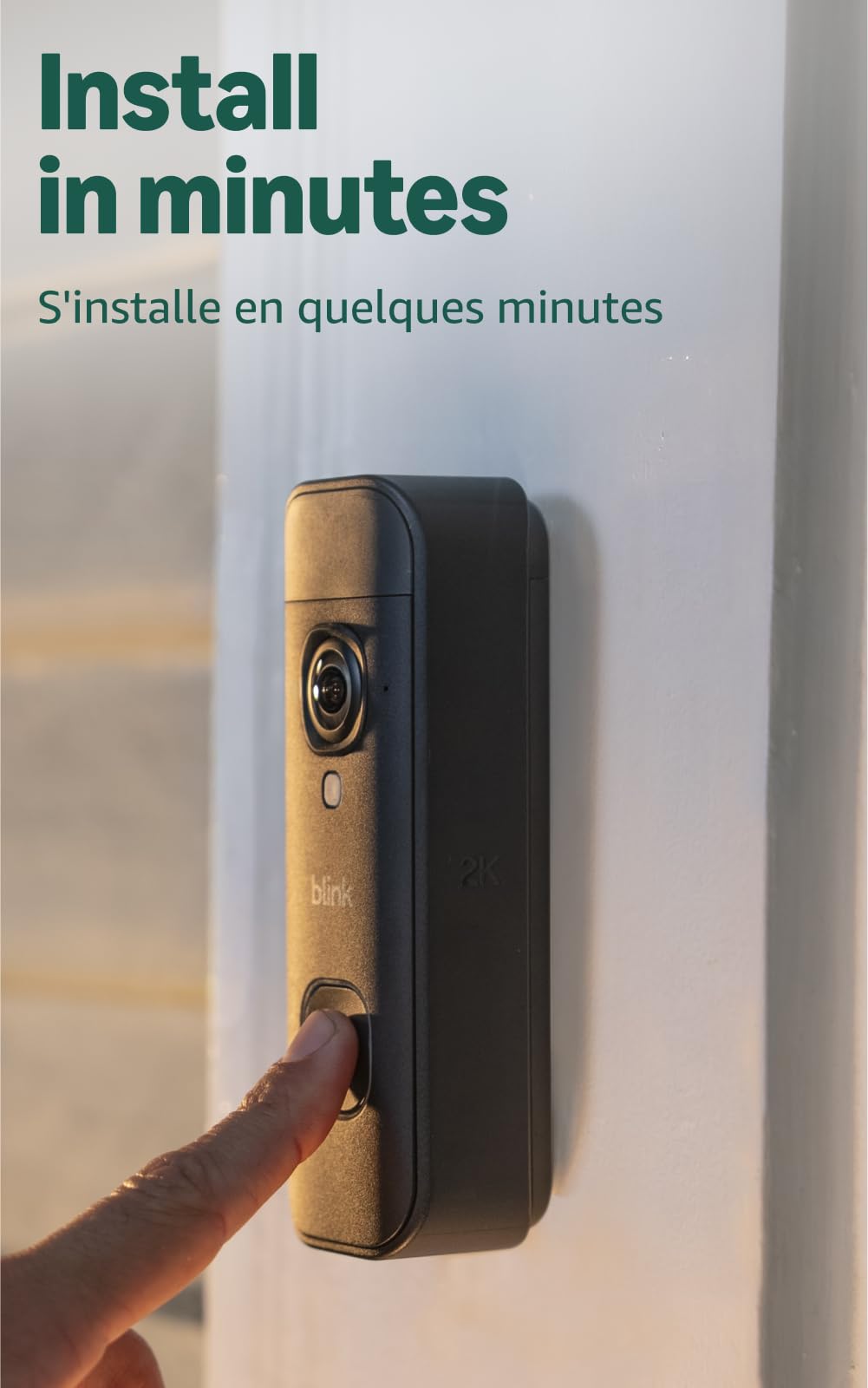 Blink Battery Doorbell 2K+ (newest model) — Wireless video doorbell, 2K video resolution, enhanced audio. Sync Module Core included – System (Black) 🍁 All In One Marketplace Canada