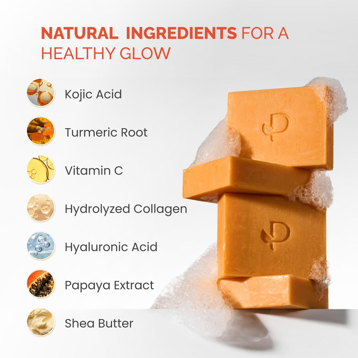 PLANTIFIQUE Kojic Acid Soap for Hyperpigmentation, Lab Tested - Turmeric Soap 2 Bars with Hyaluronic Acid, Collagen, Vitamin C for Dark Spots - Face Wash, 160g / 5.64 oz 🍁 All In One Marketplace Canada