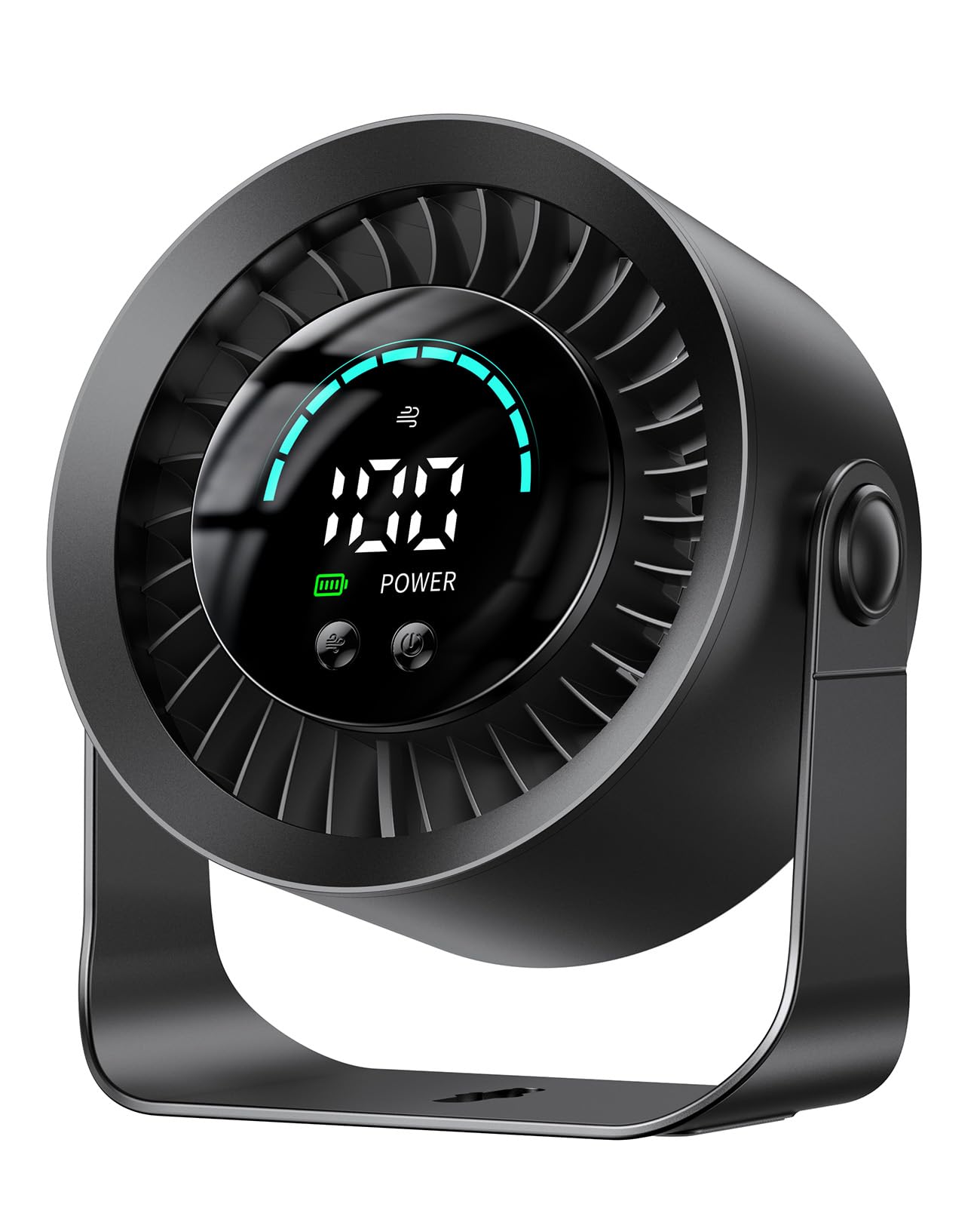 DIGIX Rechargeable USB Desk Fan for Bedroom, 100 Speeds, 360° Rotation, Wall Mounted Design Small Portable Table Fan with LED Display, Quiet Personal Desktop Cooling Fans for Home Office (Black) 🍁 All In One Marketplace Canada