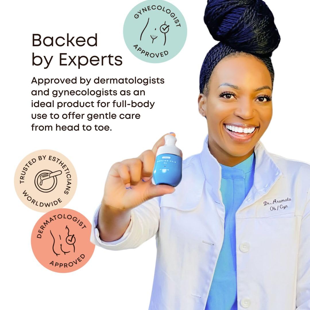 Bushbalm Ingrown Hair Exfoliating Scrub - Reduces Appearance of Ingrown Hairs and Razor Bumps, Soothes Skin and Post-Shave Redness - Nude, 236 ml 🍁 All In One Marketplace Canada
