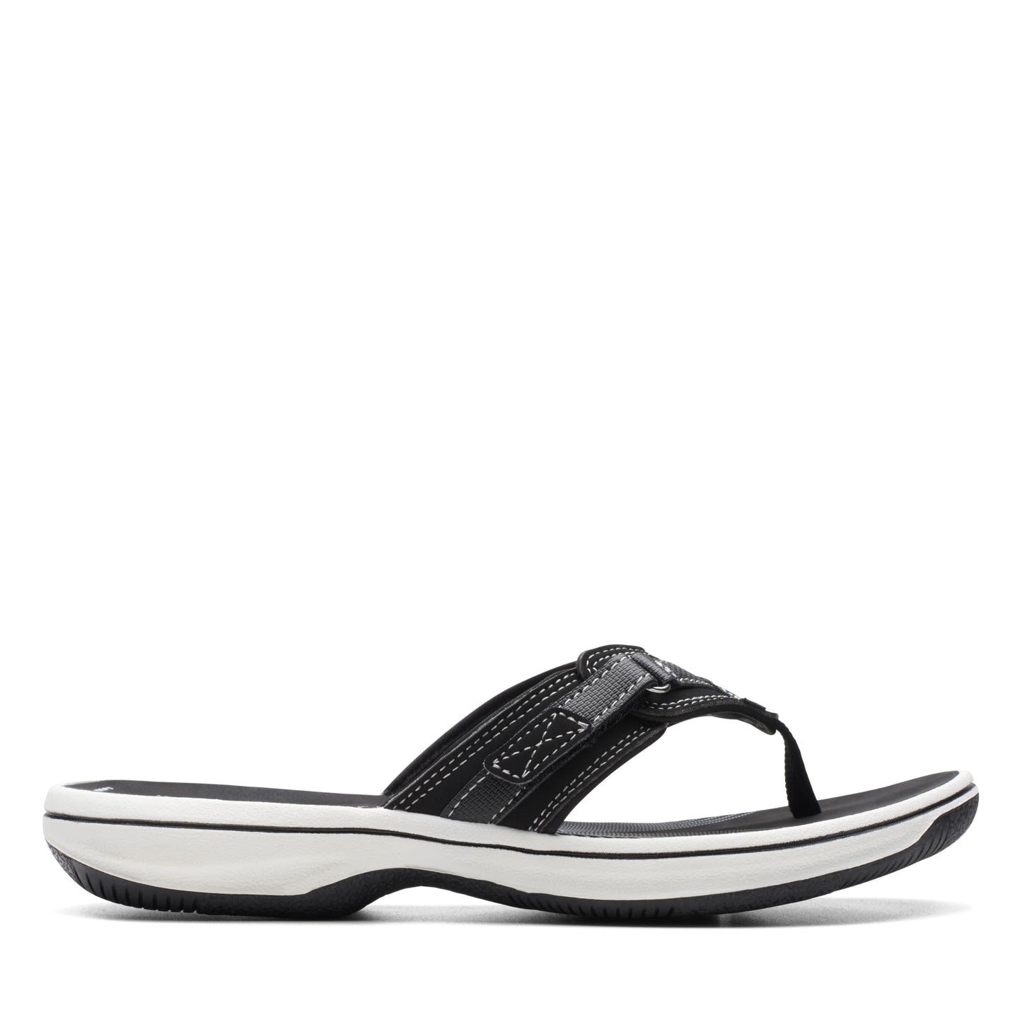 Clarks Women's Breeze Sea Flip-Flop, Black Synthetic, 10 🍁 All In One Marketplace Canada