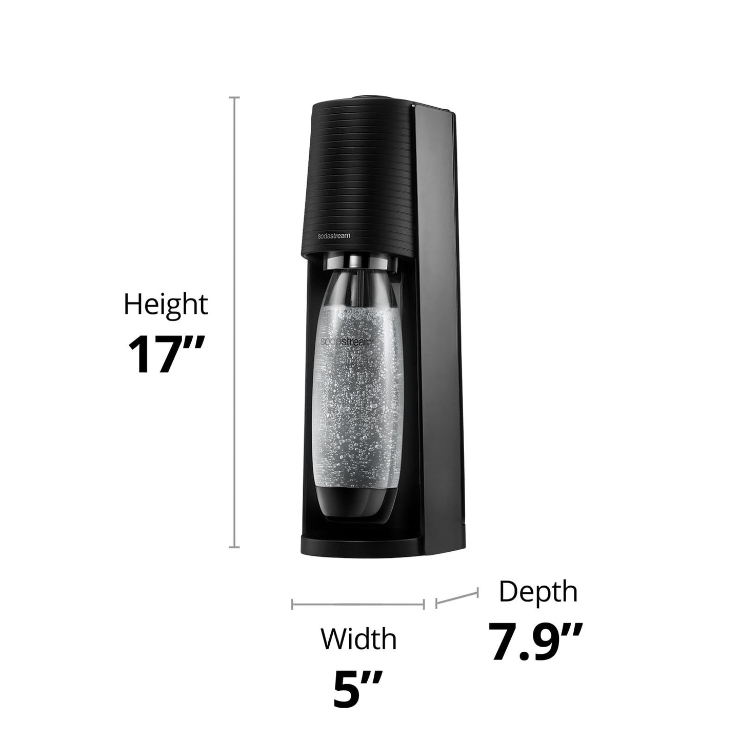 SodaStream Terra Sparkling Water Maker with CO2 Cylinder, 1L Dishwasher Safe Bottle & Bubly Drink (Black) 🍁 All In One Marketplace Canada